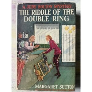 1937 Judy Bolton Riddle of the Double Ring #10 Early Printing DJ Margaret Sutton